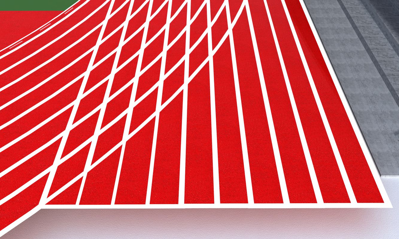 GSPU微發(fā)泡自結(jié)紋塑膠跑道