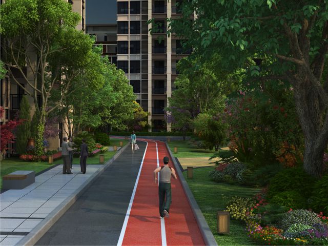 小區(qū)健身單色跑道