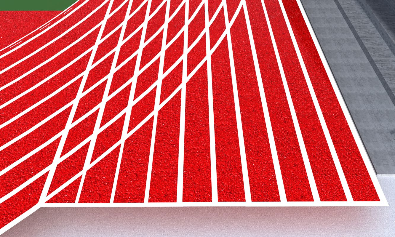 混合型噴顆粒塑膠跑道